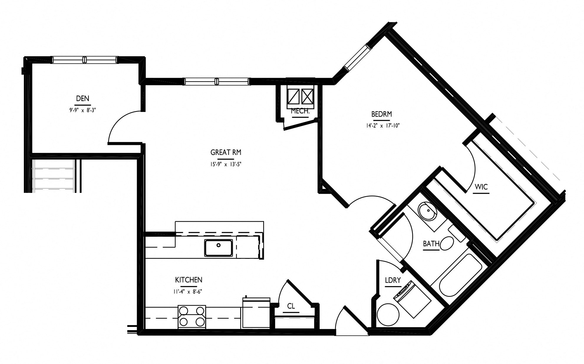 floorplan of apartment 3530